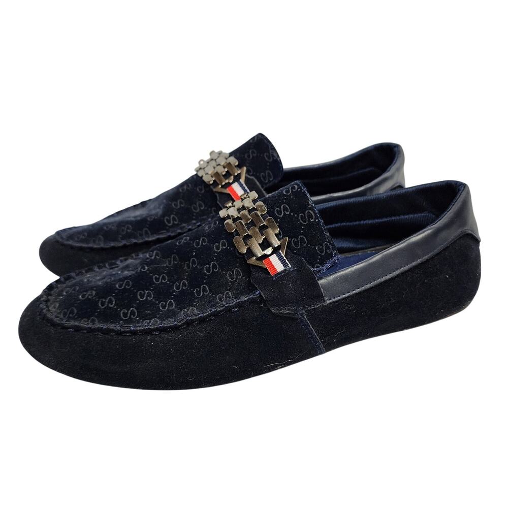Navy Velour Size 45 Mens Loafer Slippers Shoes